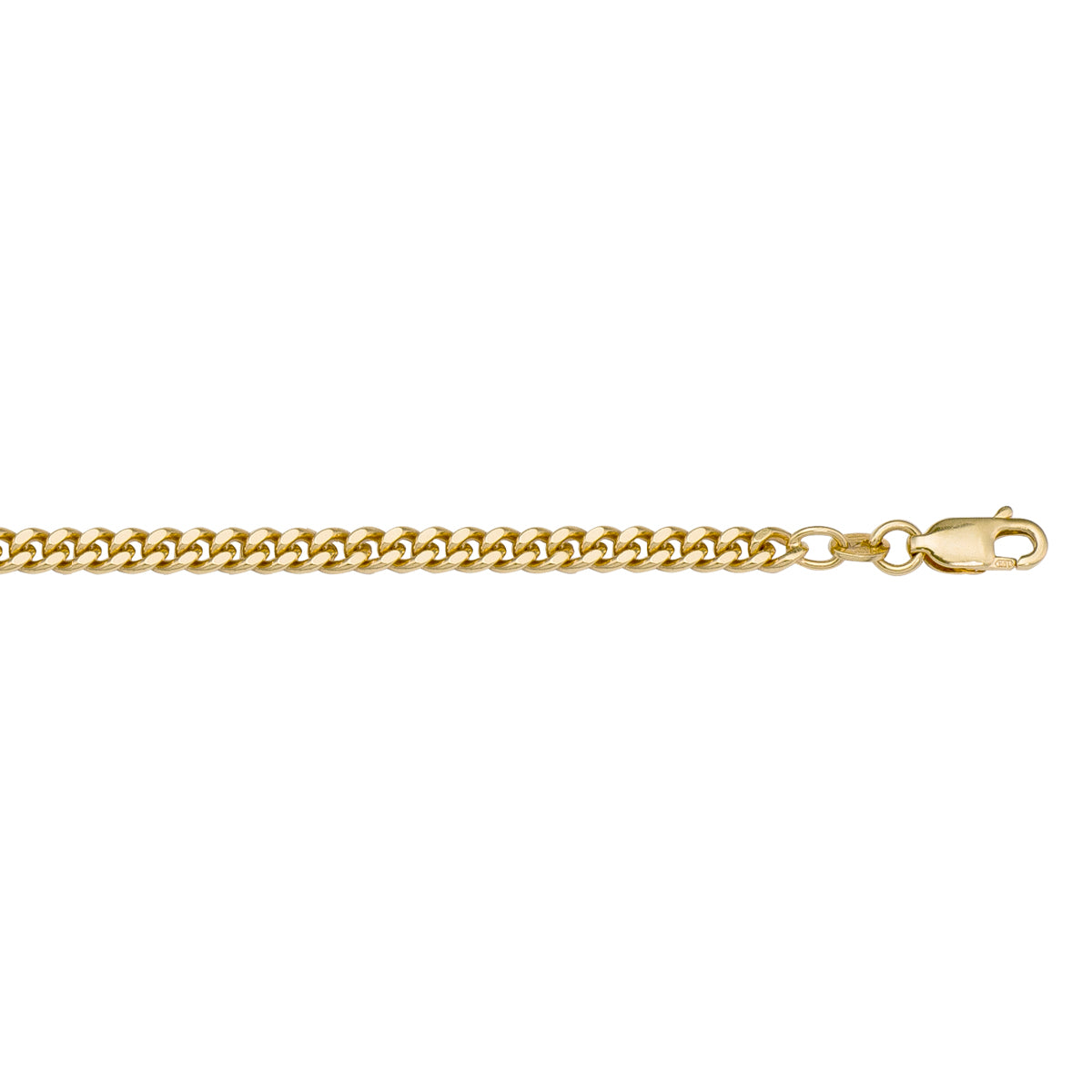 CHAINS YELLOW GOLD SOLID CURB LINK 