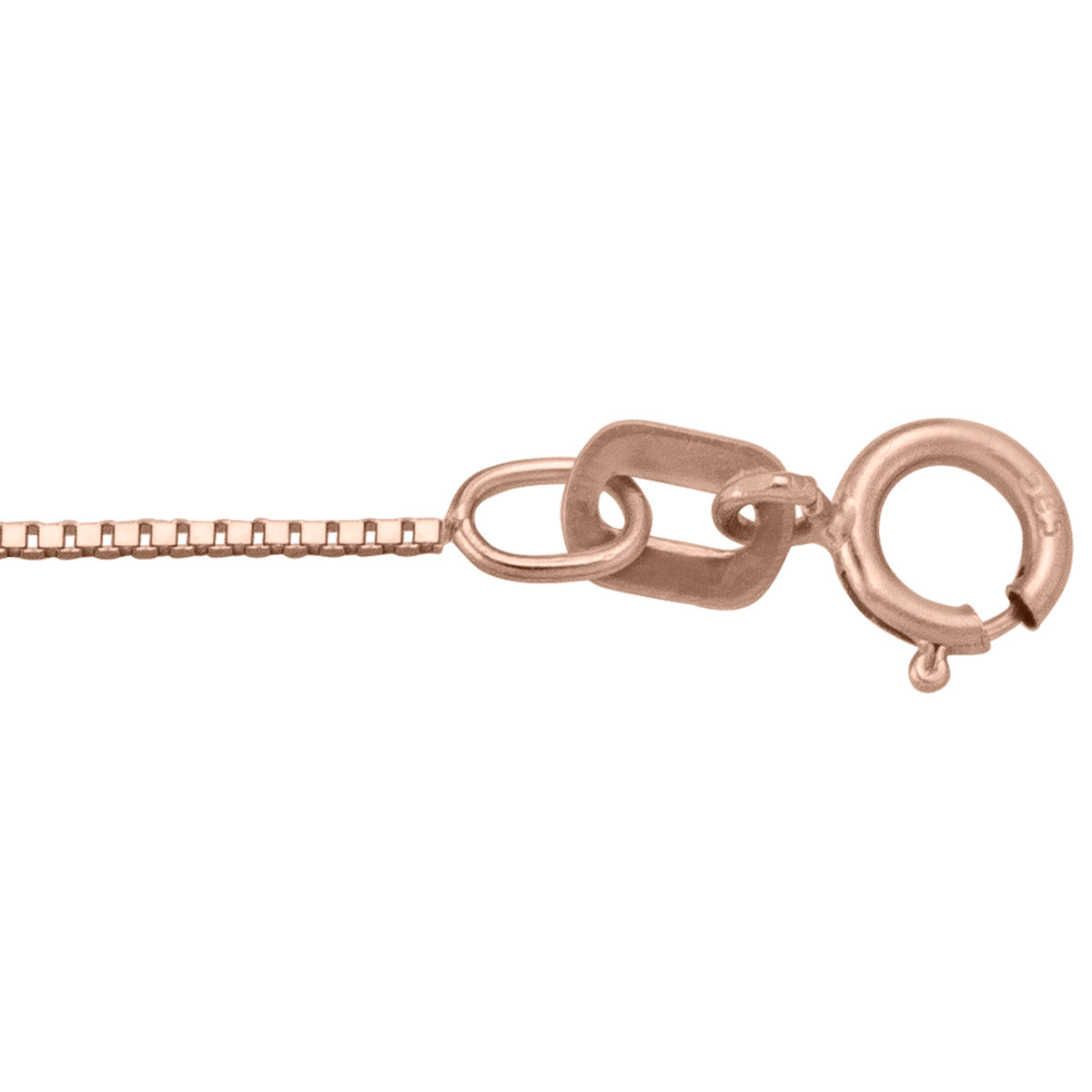 CHAINS PINK GOLD SOLID BOX LINK 
