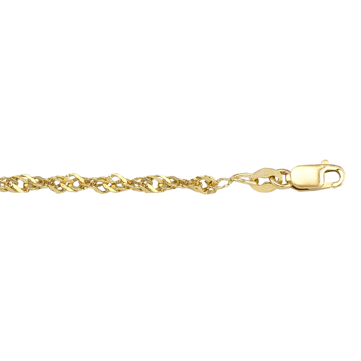 GOLD CHAIN YELLOW GOLD SOLID SINGAPORE LINK 