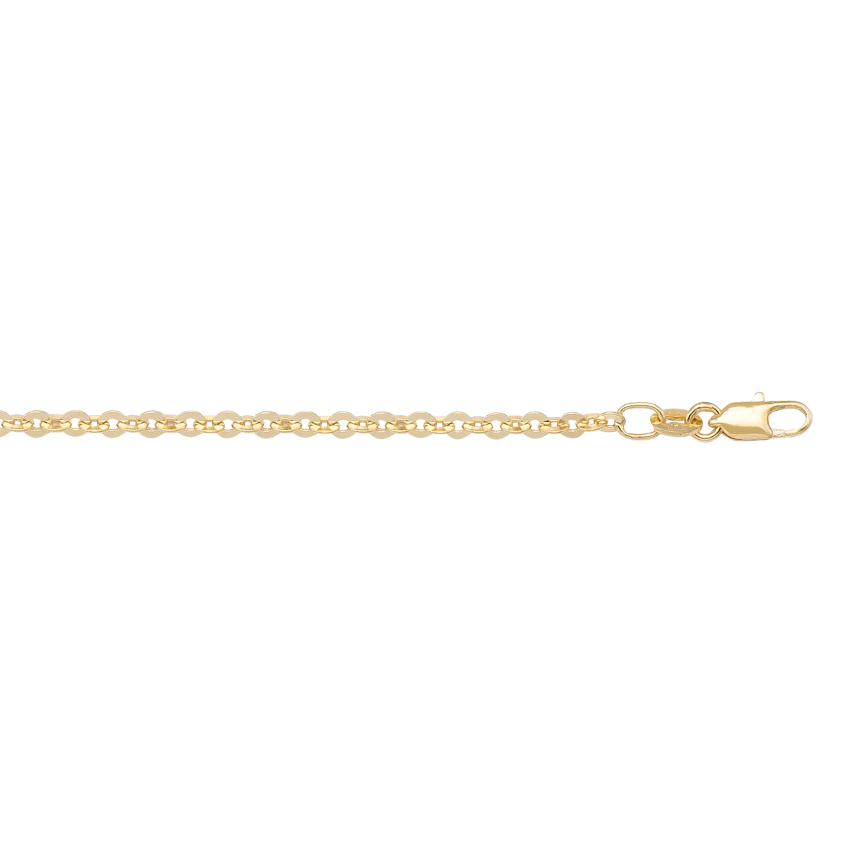 CHAINS YELLOW GOLD SOLID CABLE LINK 