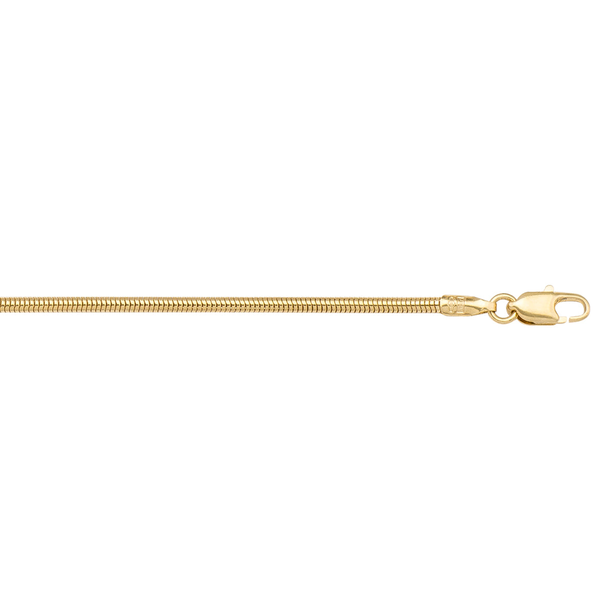 CHAINS YELLOW GOLD ROUND SNAKE LINK 