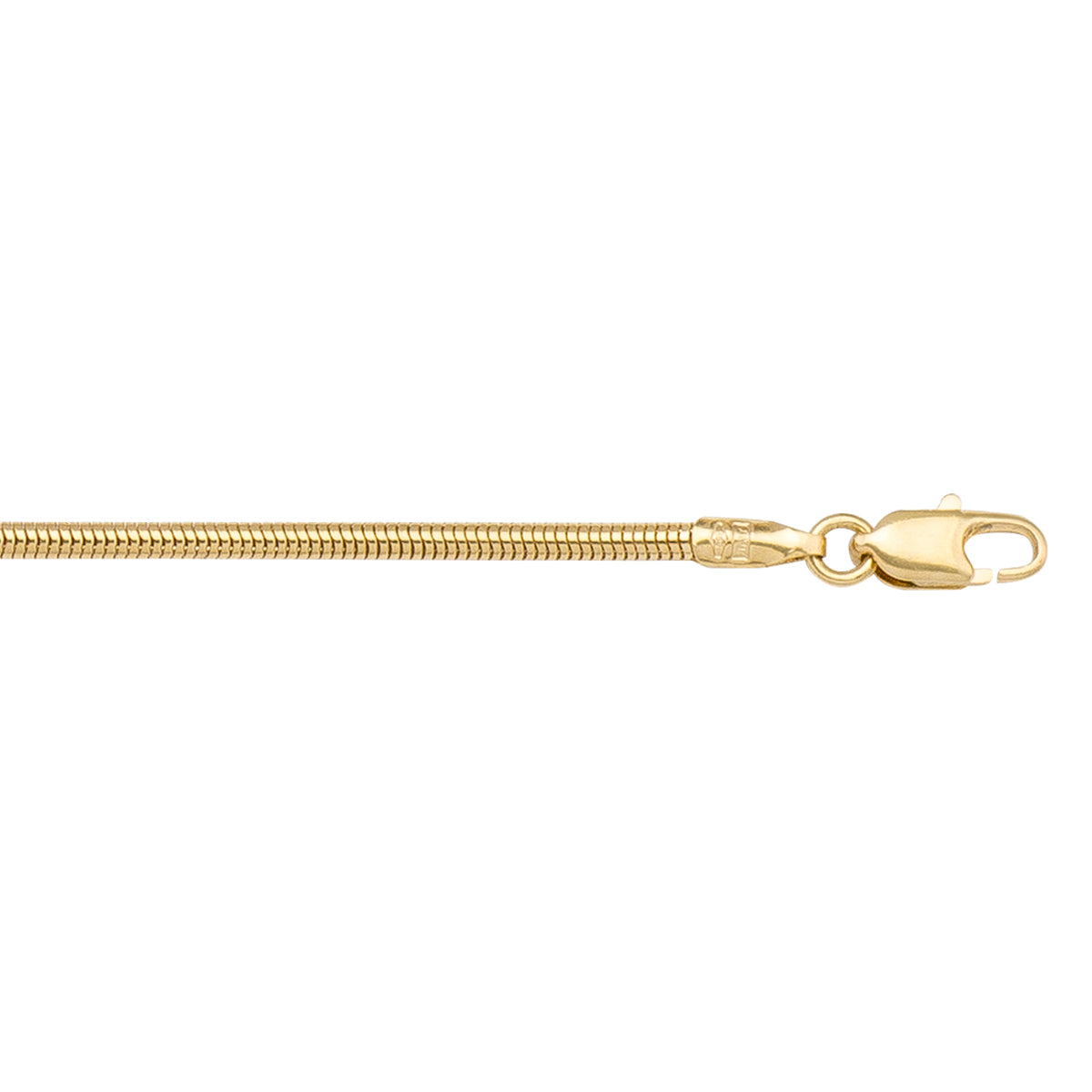 CHAINS YELLOW GOLD ROUND SNAKE LINK 