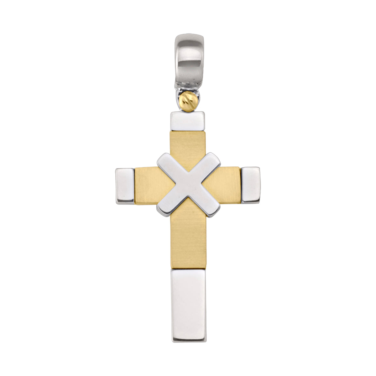 GOLD CROSS YELLOW AND WHITE 
