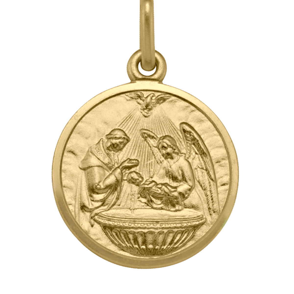 BAPTISM MEDAL YELLOW GOLD SOLID