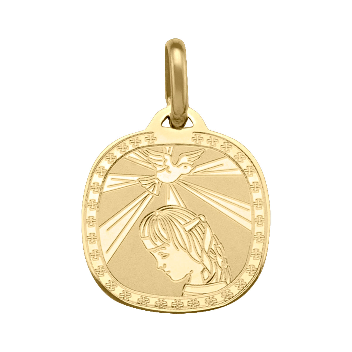 CONFIRMATION MEDAL YELLOW GOLD SOLID