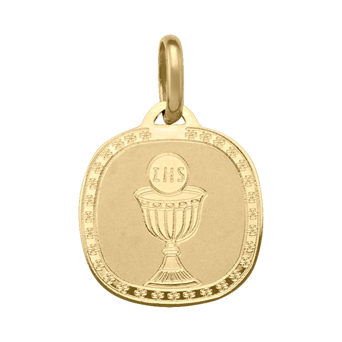 COMMUNION MEDAL YELLOW GOLD SOLID