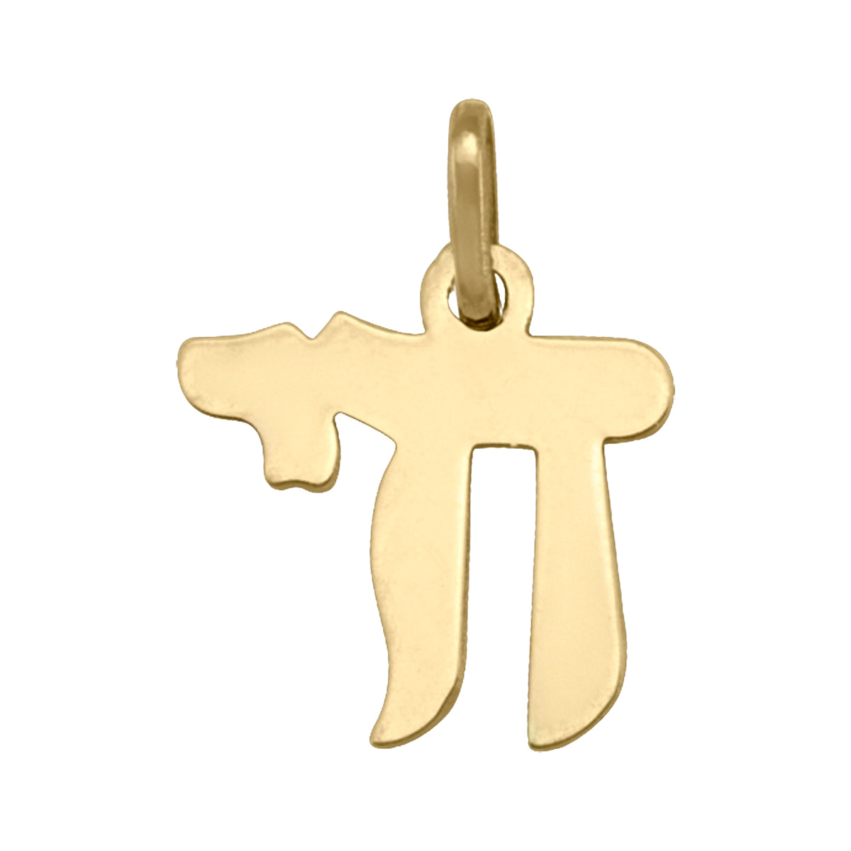 HOLLOW MEDAL YELLOW GOLD CHAI CHARM