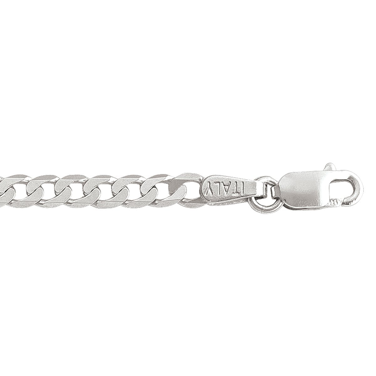 SILVER RHODIUM SOLID OPEN LINK CHAIN