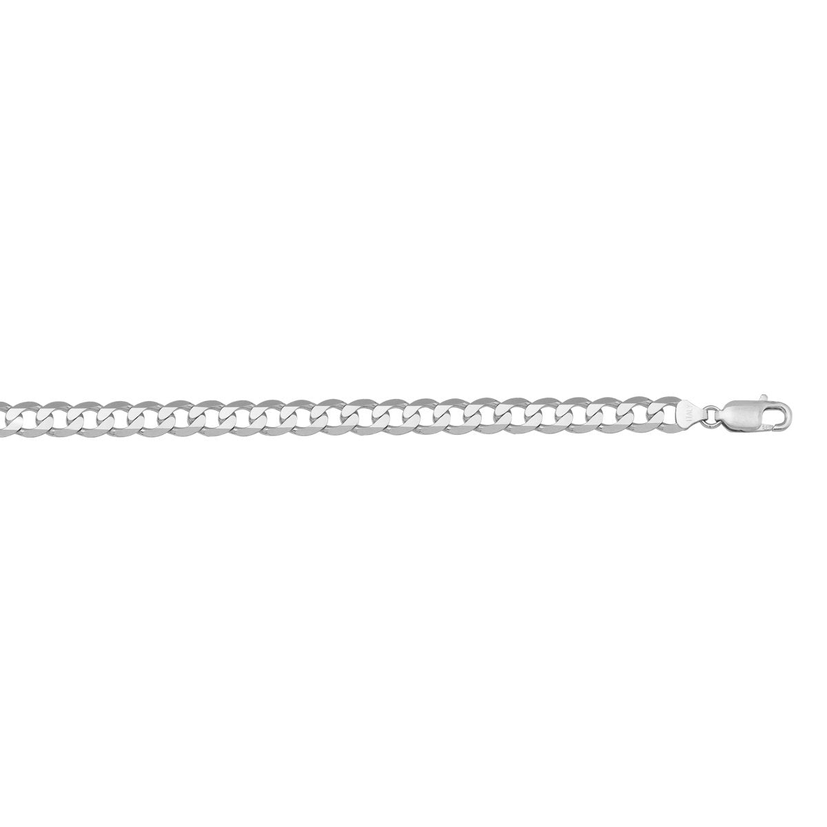 CHAINS WHITE GOLD SOLID OPEN LINK (LOBSTER CLASP) 