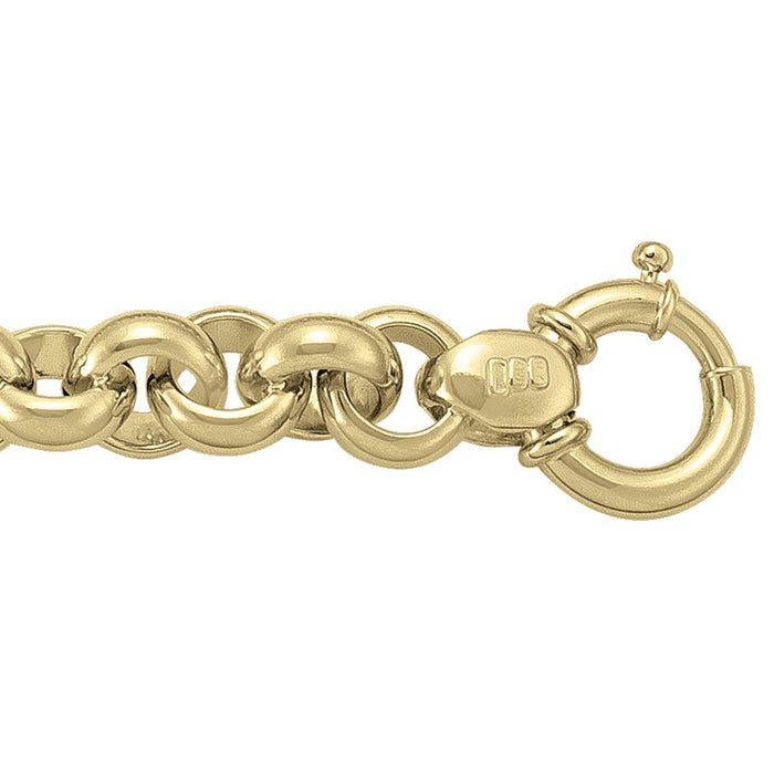 BRACELETS YELLOW GOLD HOLLOW FANCY ROLO 