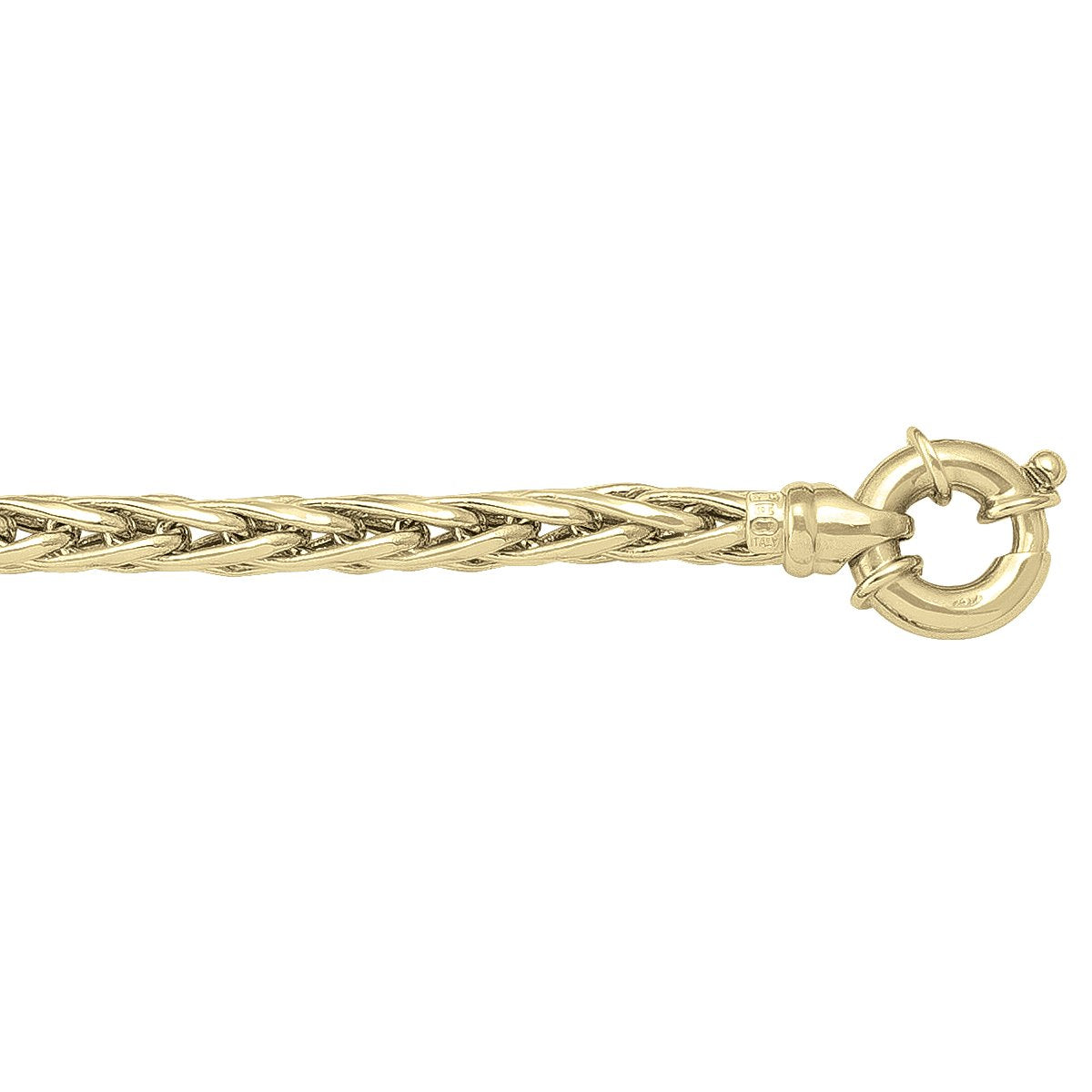 GOLD CHAIN YELLOW GOLD HOLLOW WHEAT LINK 