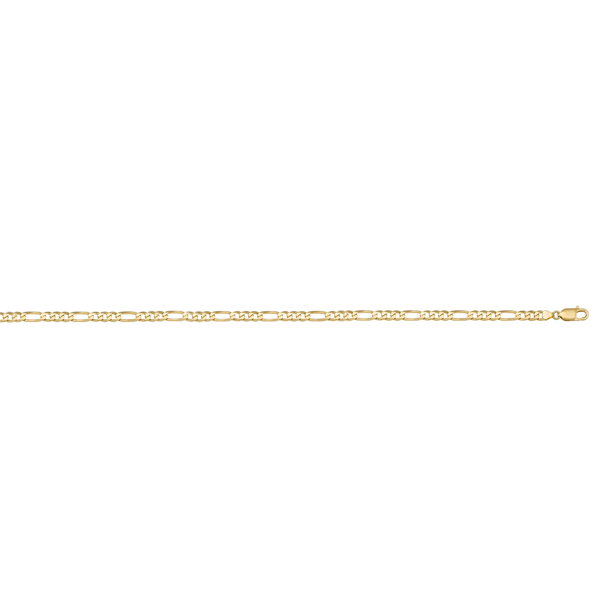 GOLD CHAIN YELLOW GOLD SOLID FIGARO LINK 