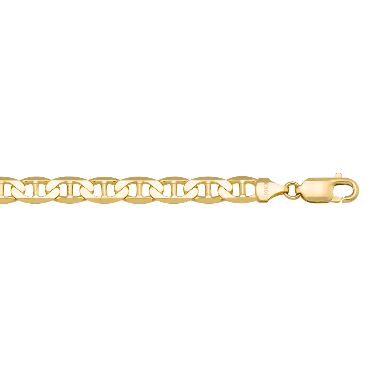 BRACELETS YELLOW GOLD SOLID FLAT ANCHOR LINK CHAIN