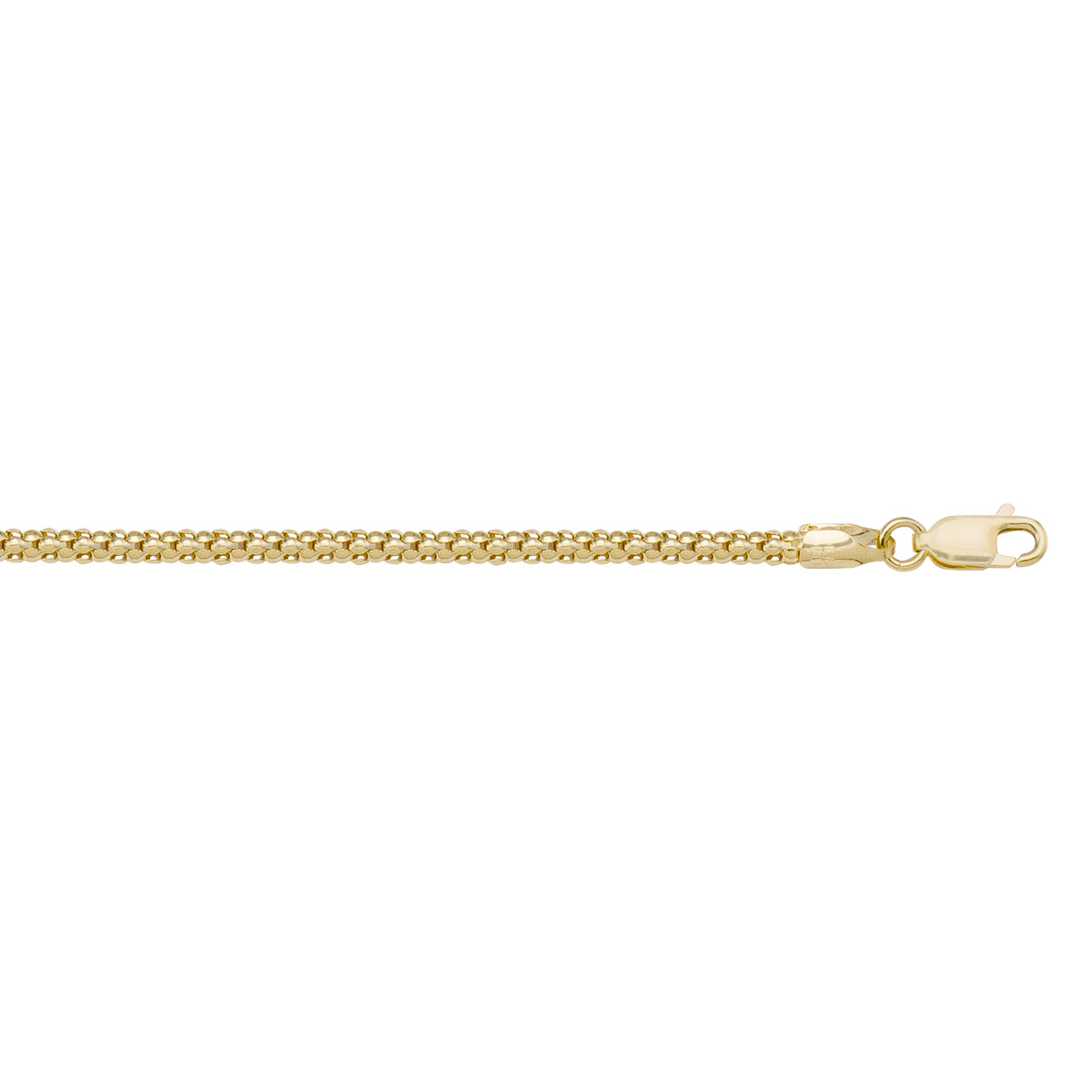 CHAINS YELLOW GOLD HOLLOW POPCORN LINK 