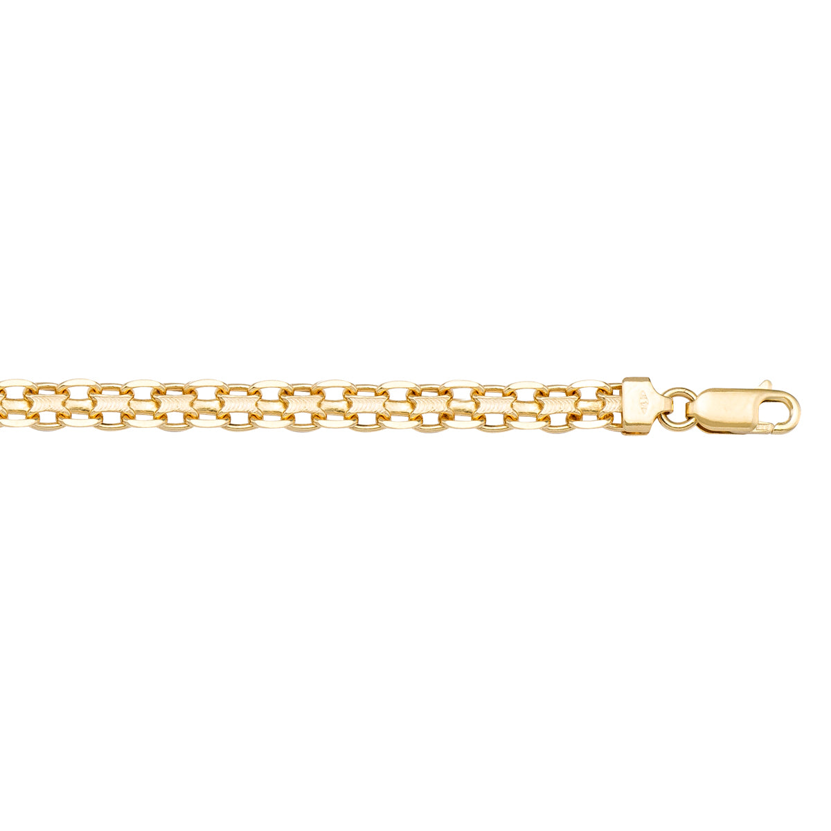 CHAINS YELLOW GOLD SOLID BISMARK LINK 