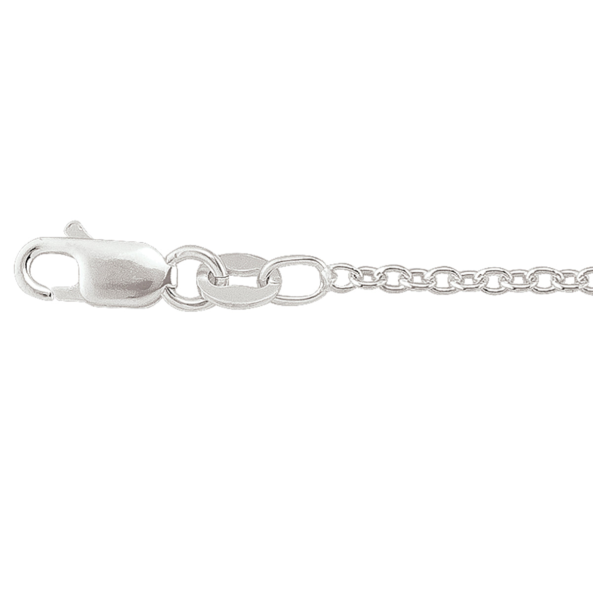 CHAINS SILVER SOLID OPEN CABLE LINK 