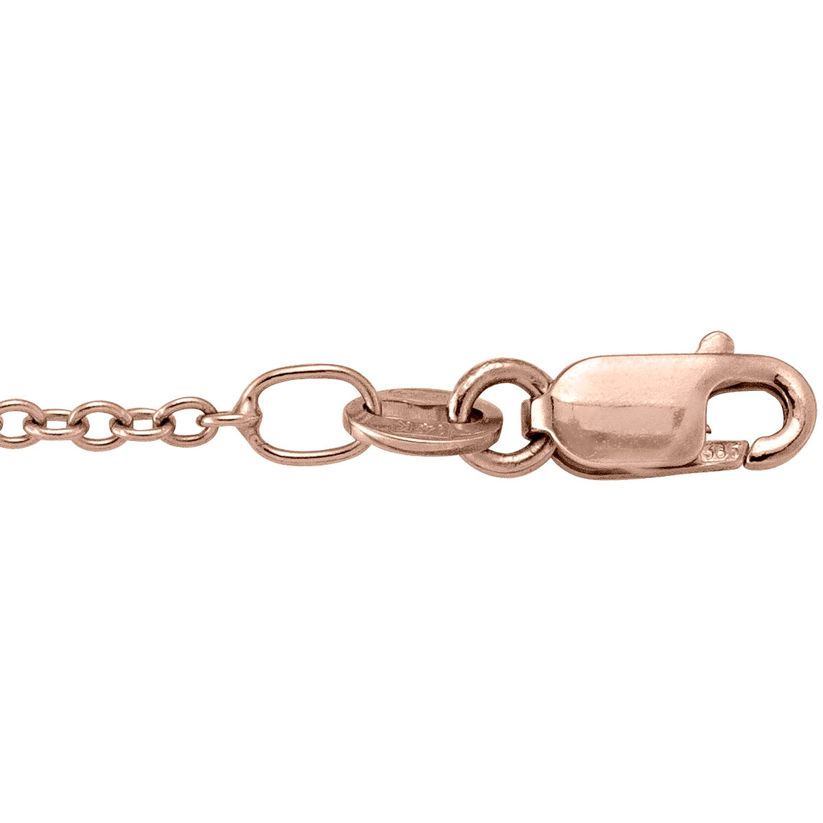 CHAINS PINK GOLD SOLID OPEN CABLE LINK 