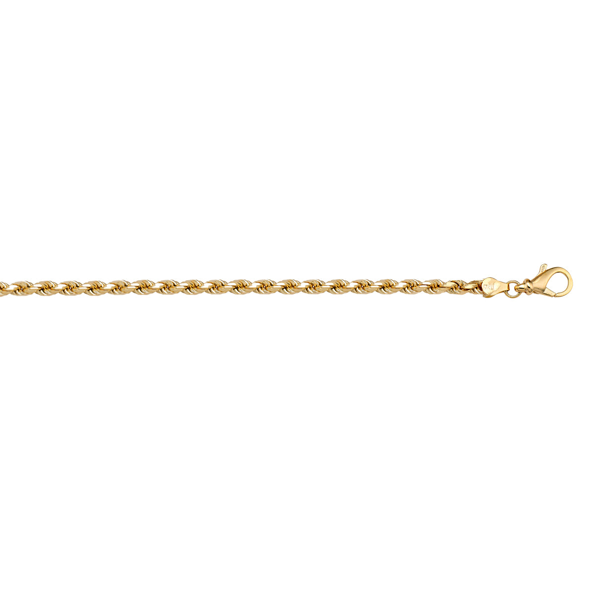 BRACELETS YELLOW GOLD SOLID ROPE LINK