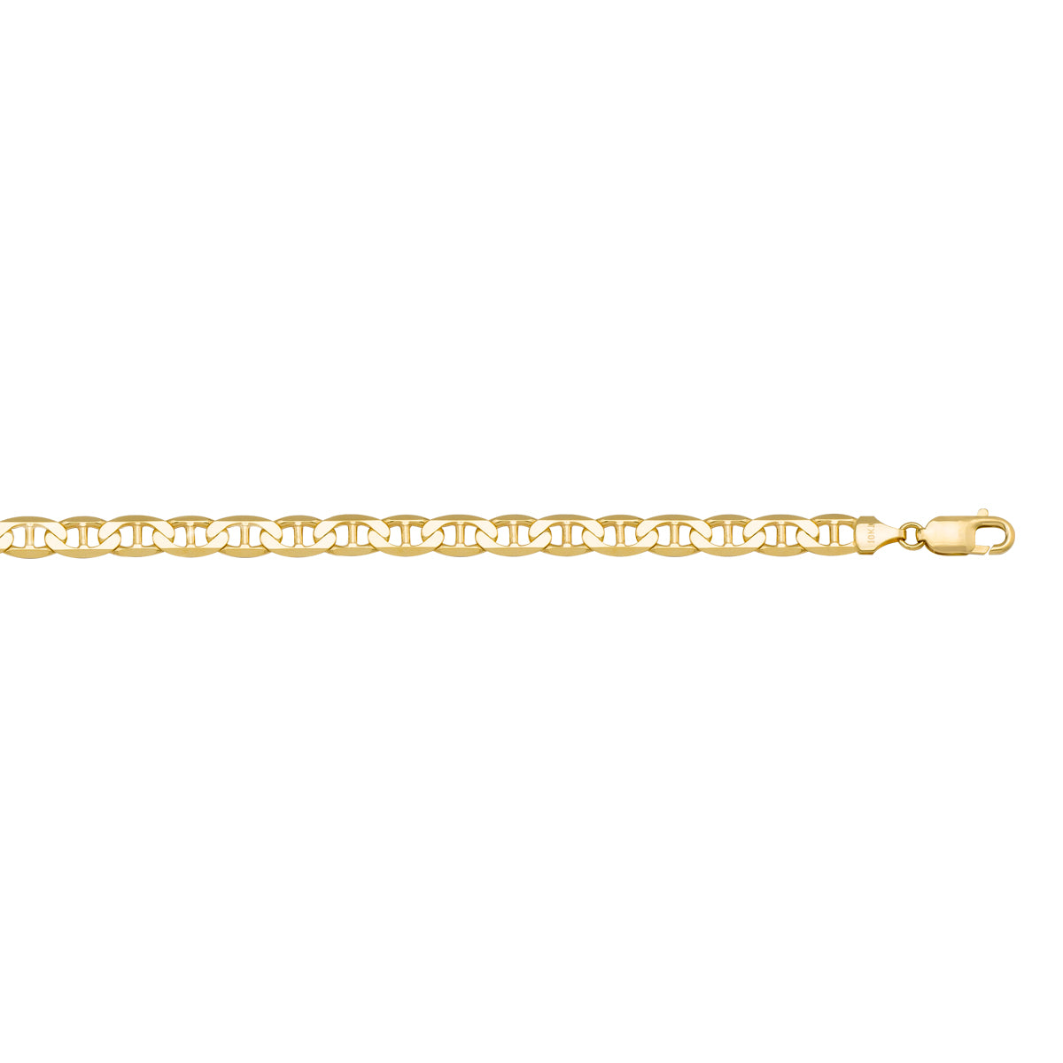BRACELETS YELLOW GOLD HOLLOW FLAT ANCHOR LINK CHAIN