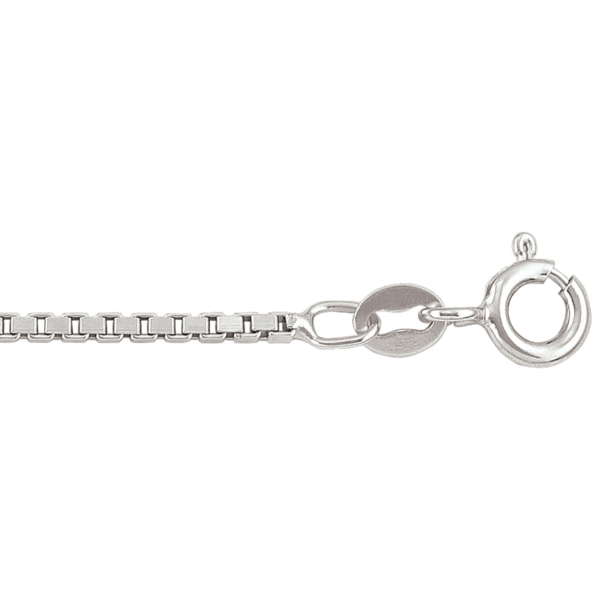 CHAINS SILVER RHODIUM SOLID BOX LINK 