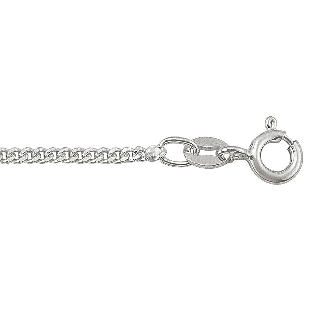 CHAINS SILVER SOLID CURB LINK