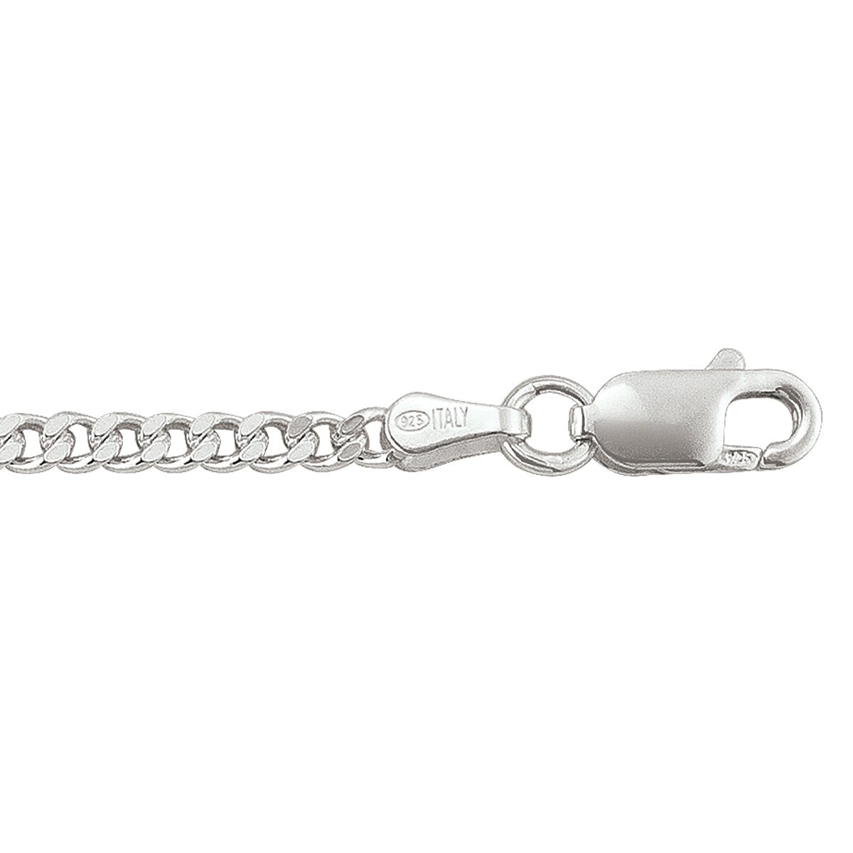 CHAINS SILVER SOLID CURB LINK 