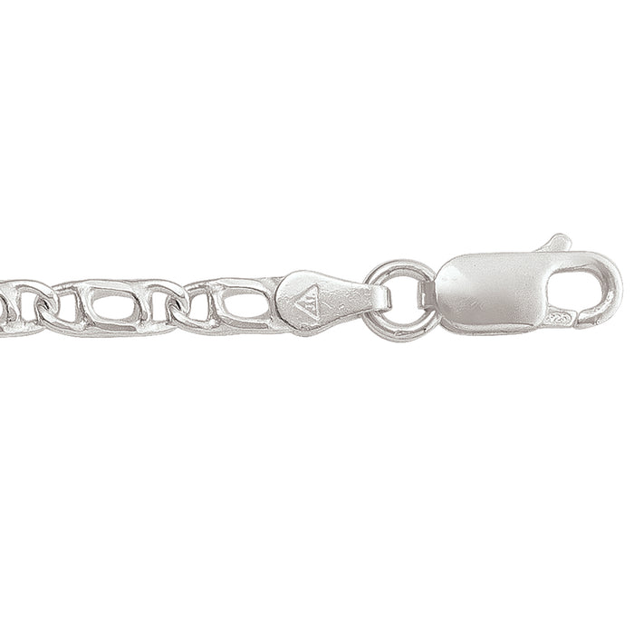 BRACELETS SILVER SOLID TIGER EYE LINK CHAIN
