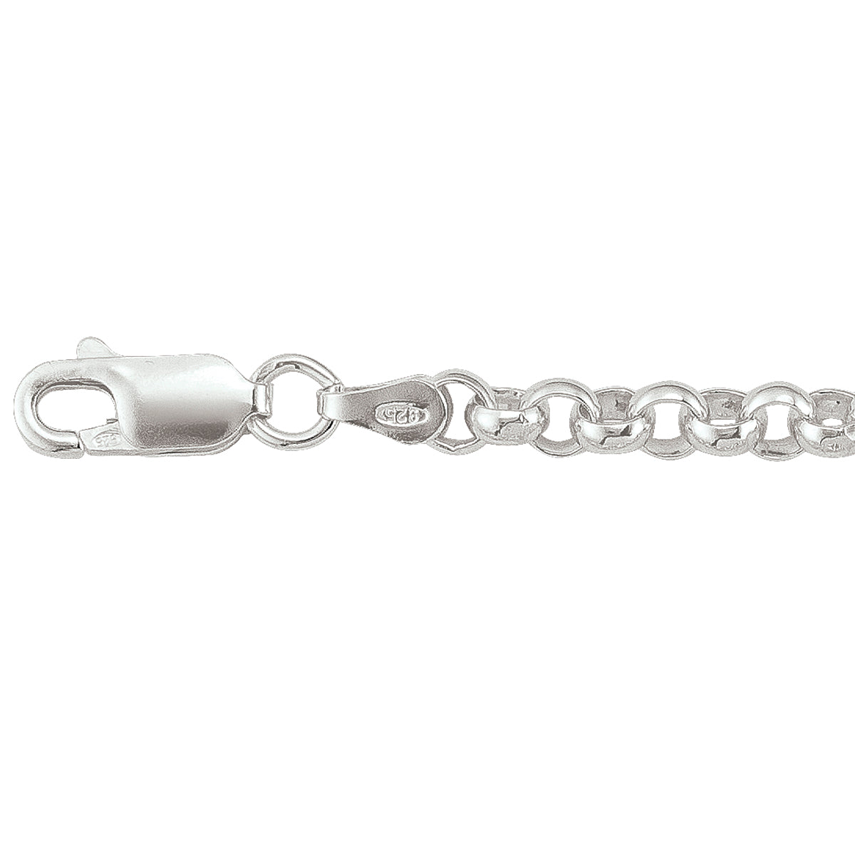 CHAINS SILVER HOLLOW ROLO LINK 