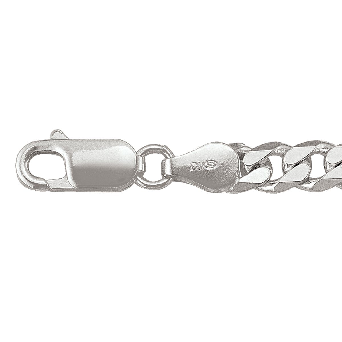 BRACELETS SILVER HEAVY CURB LINK CHAIN