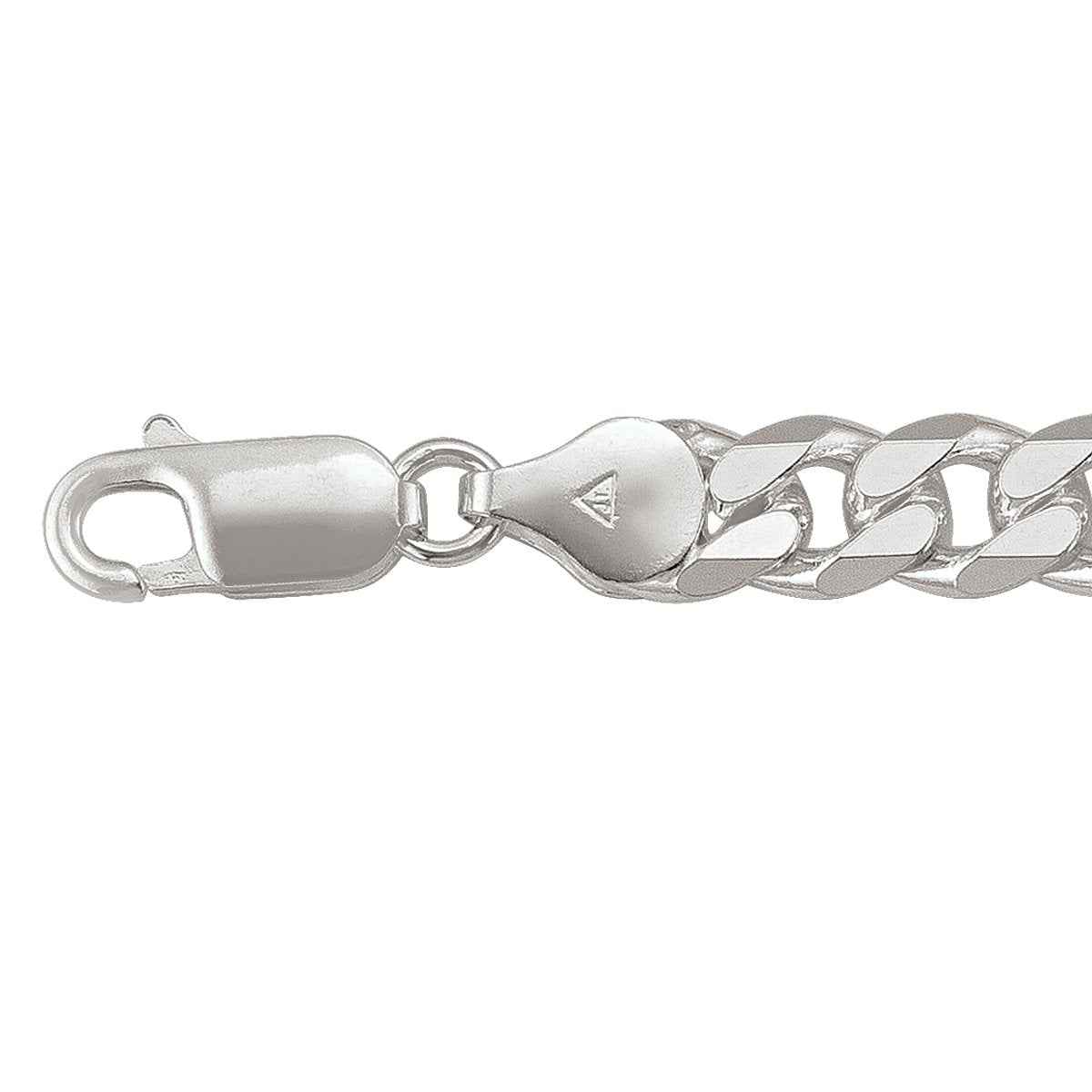 BRACELETS SILVER HEAVY CURB LINK CHAIN