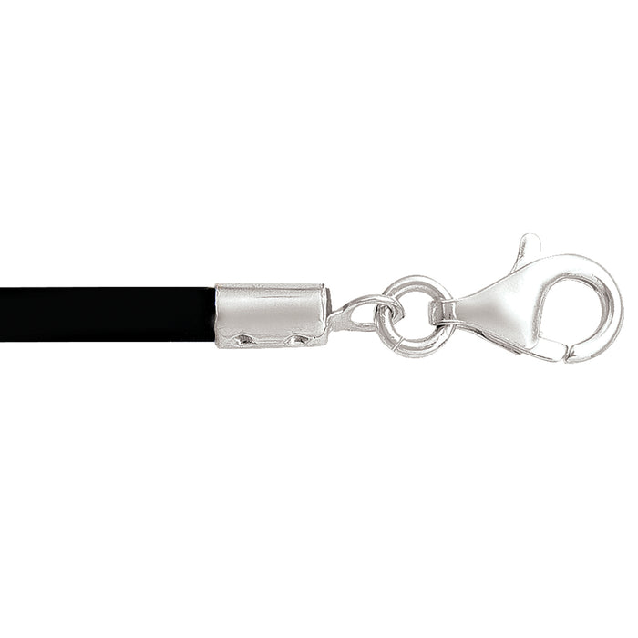 NECKLACES SILVER RUBBER CORD 