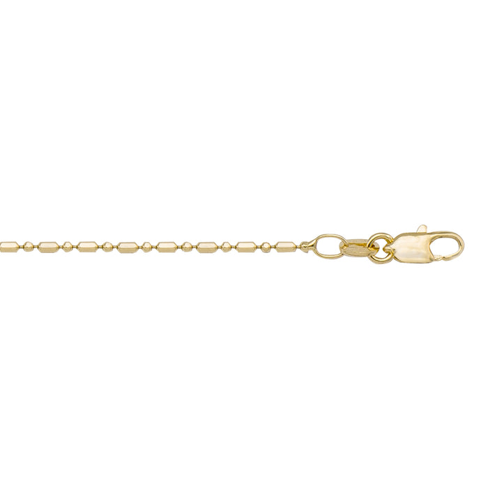 CHAINS YELLOW GOLD STATION BEAD LINK 