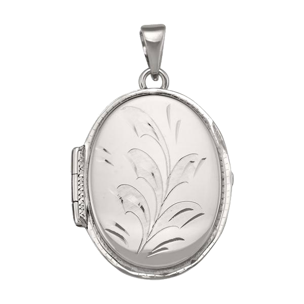 LOCKETS WHITE GOLD OVAL