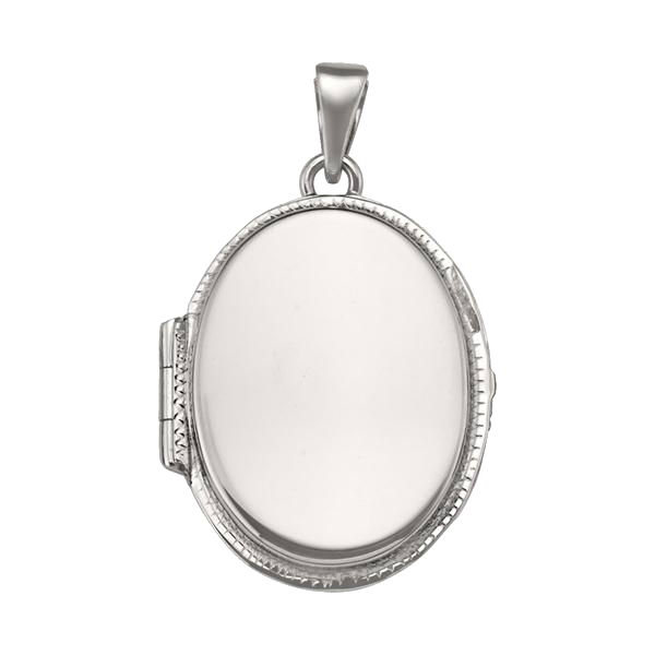 LOCKETS WHITE GOLD OVAL