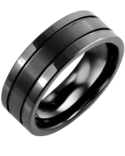 MADANI MEN'S TRIPLE-BAND EFFECT CERAMIC WEDDING – Gem Bijou