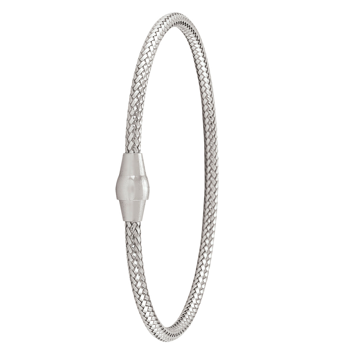 BANGLES STERLING SILVER RHODIUM PLATED MAGNETIC CLASP 