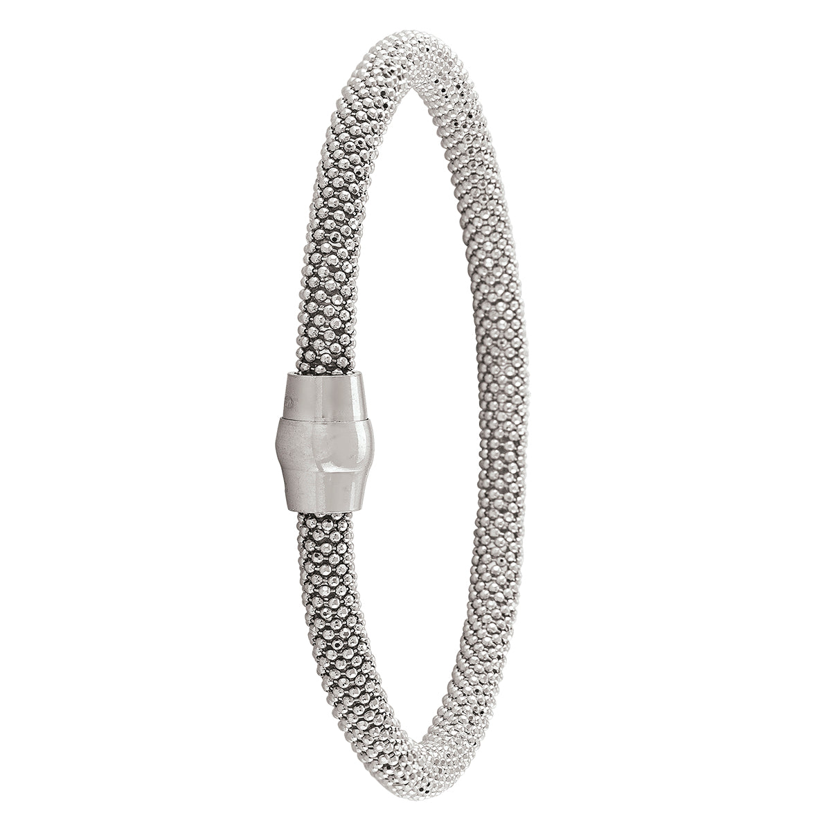 BANGLES STERLING SILVER RHODIUM PLATED MAGNETIC CLASP 