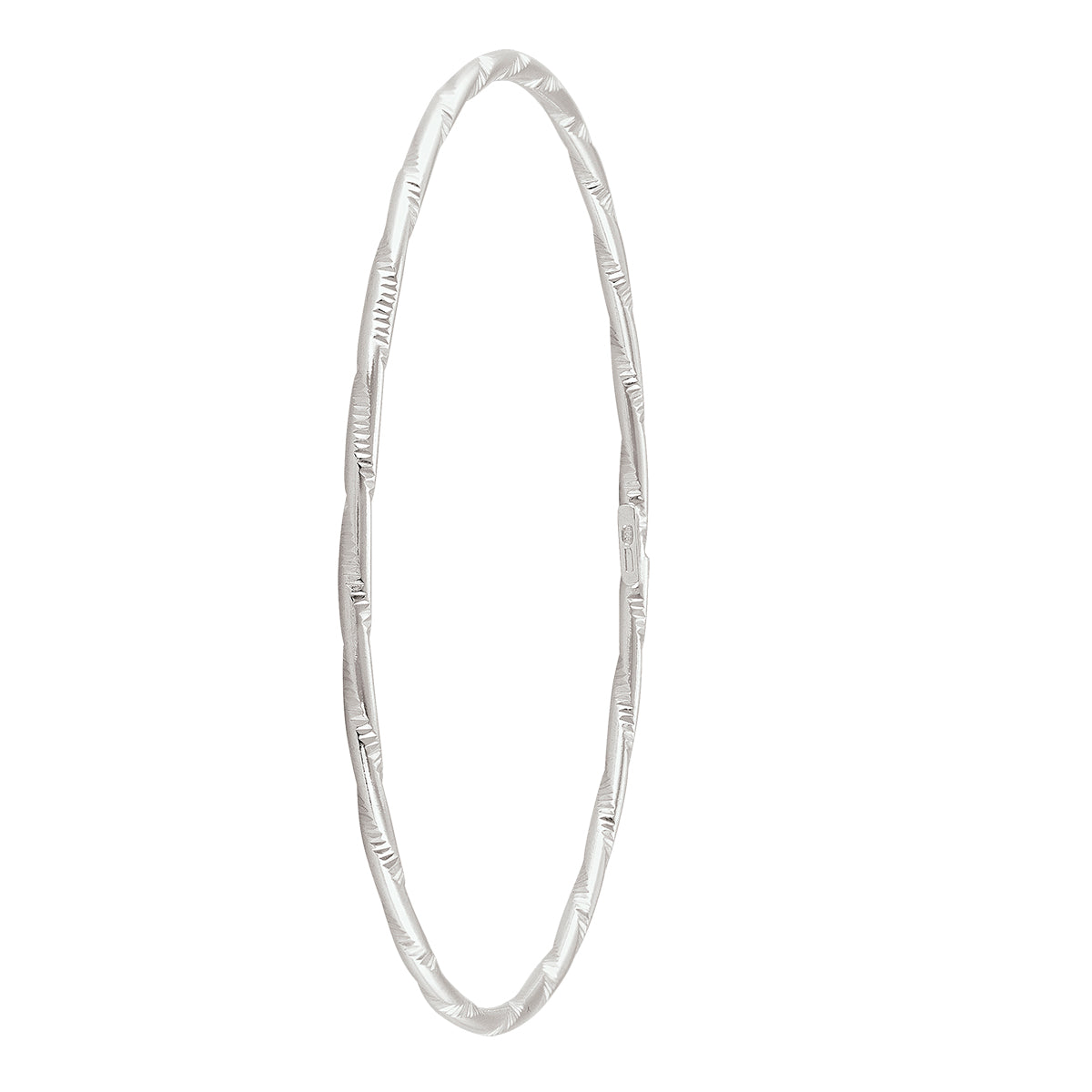 STERLING SILVER TWISTED SLIP ON BANGLE