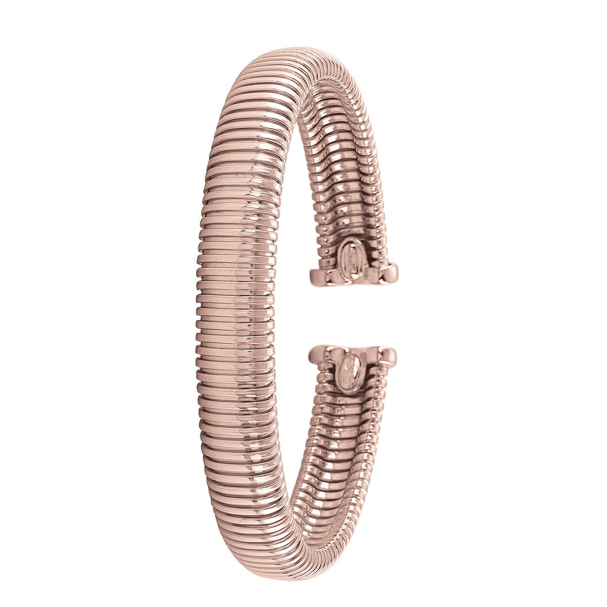 BANGLES STERLING SIVLER PINK GOLD PALTED FANCY CUFF 