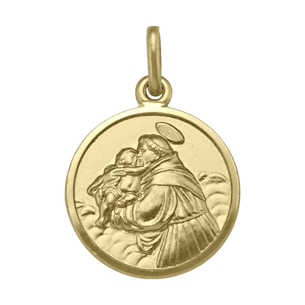 ST. ANTHONY MEDAL YELLOW GOLD SOLID