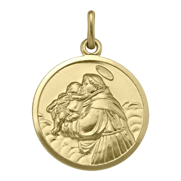 ST. ANTHONY MEDAL YELLOW GOLD SOLID