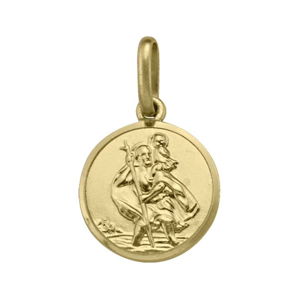 ST. CHRISTOPHER MEDAL YELLOW GOLD SOLID