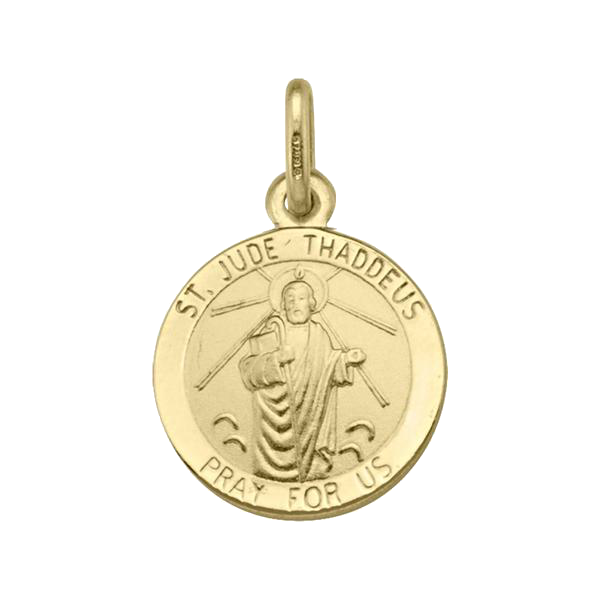 ST. JUDE MEDAL YELLOW GOLD SOLID