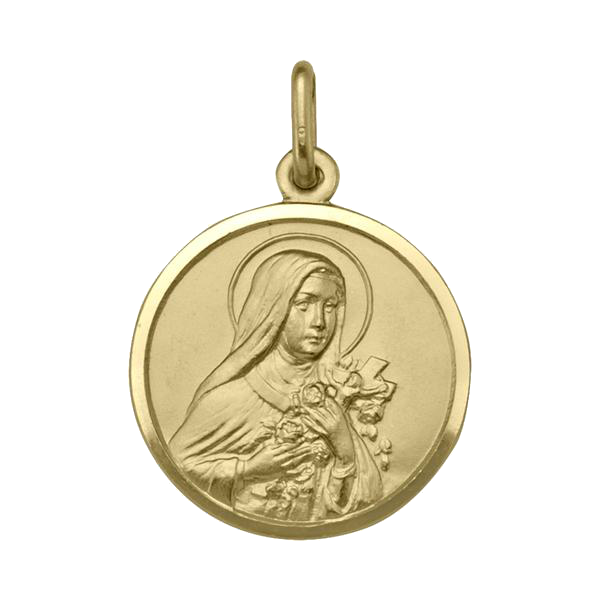 ST. TERESA MEDAL YELLOW GOLD SOLID