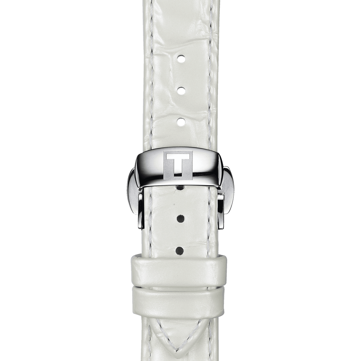 TISSOT OFFICIAL WHITE LEATHER STRAP LUGS 16 MM