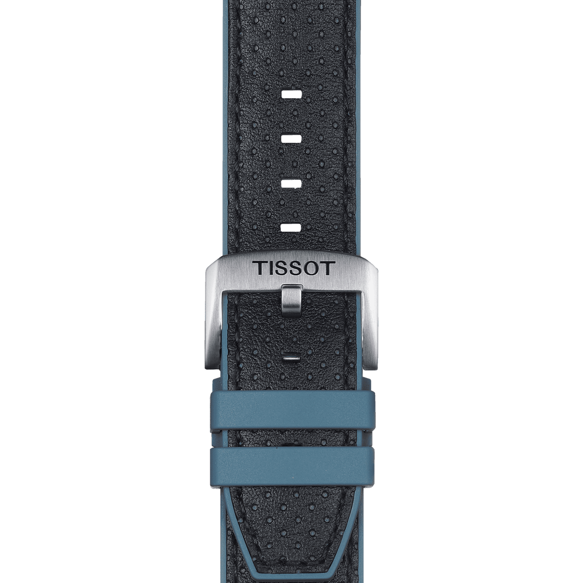 TISSOT OFFICIAL BLUE LEATHER AND RUBBER STRAP LUGS 22 MM