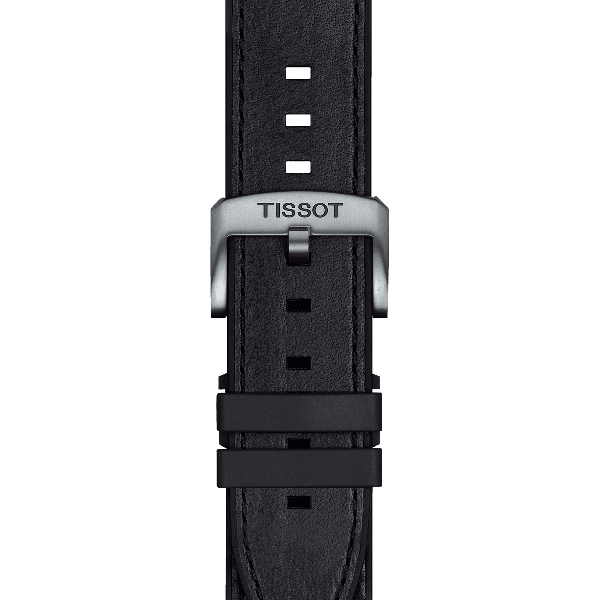 TISSOT OFFICIAL BLACK LEATHER STRAP LUGS 23 MM
