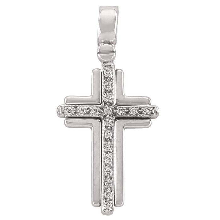 DIAMOND CROSS WHITE GOLD