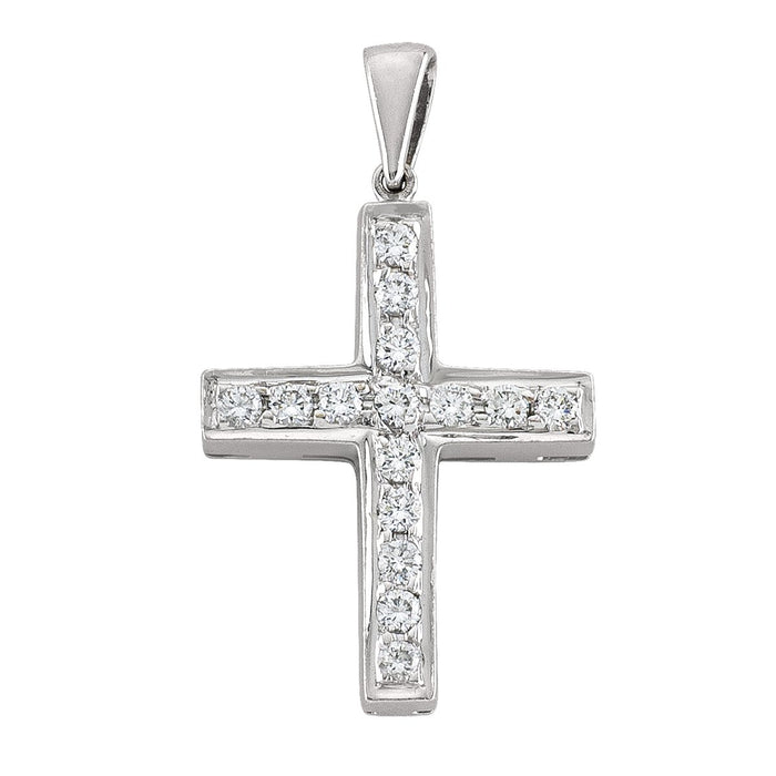 DIAMOND CROSS WHITE GOLD
