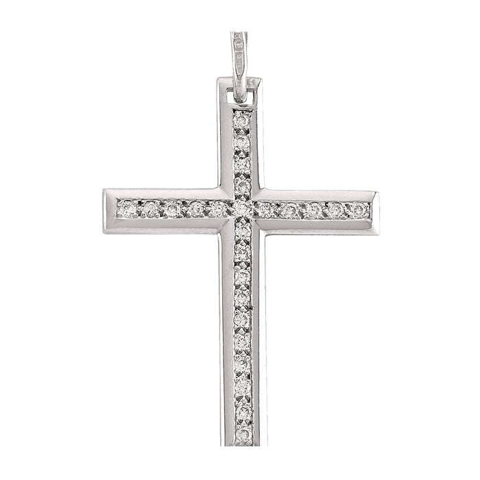 DIAMOND CROSS WHITE GOLD